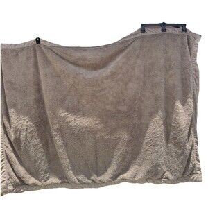 Restoration Hardware RH Faux Fur Throw Blanket Brown/ Beige 60x40